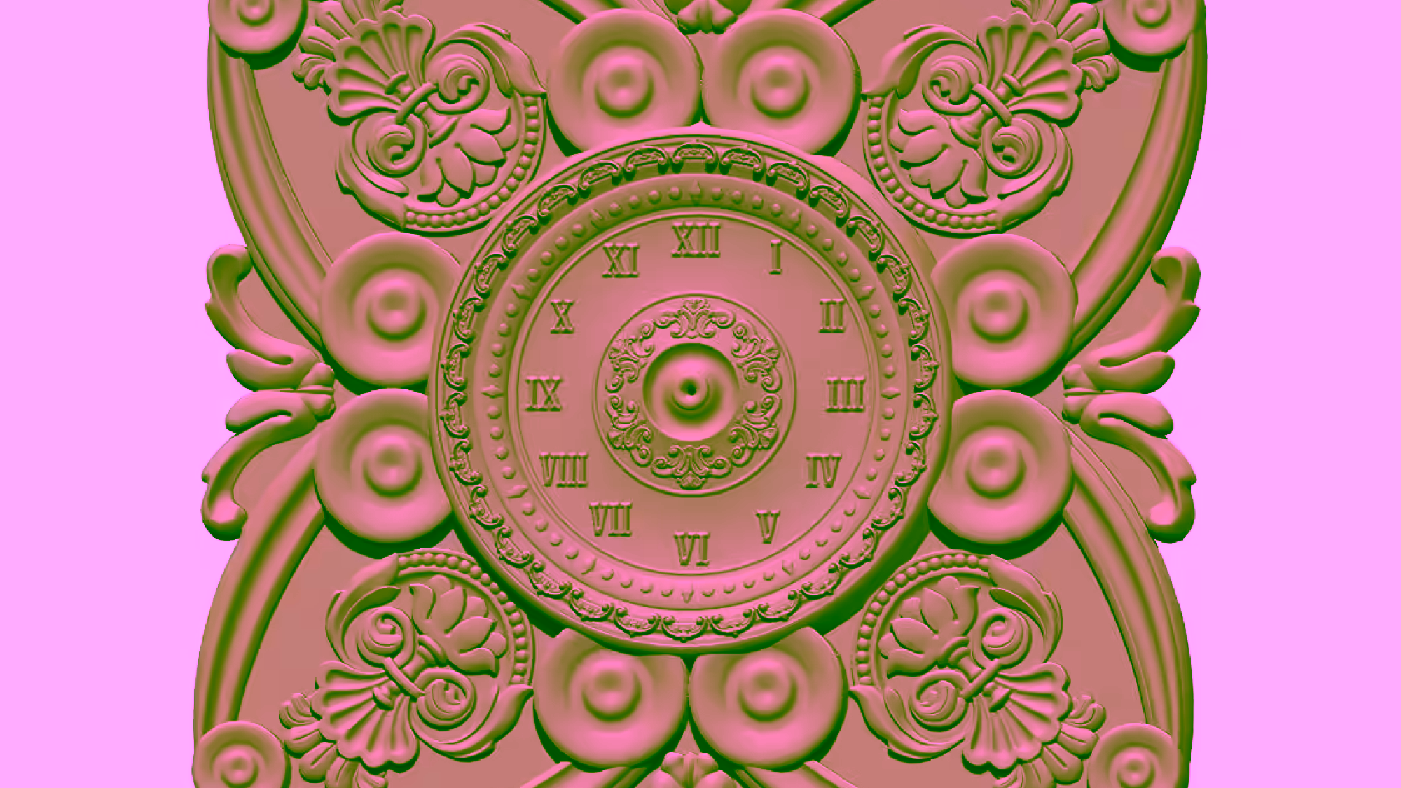 3D Wall Clock Design OBJ file free download A000851
