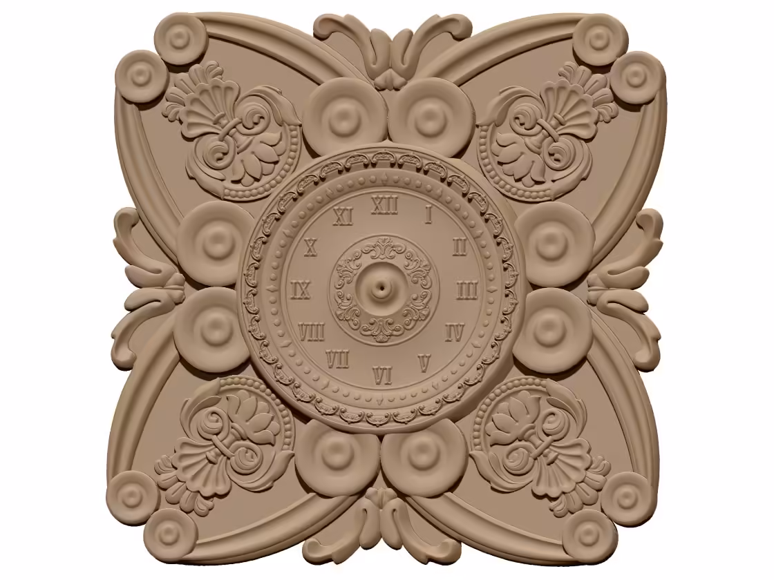 3D Wall Clock Design OBJ file free download A000851