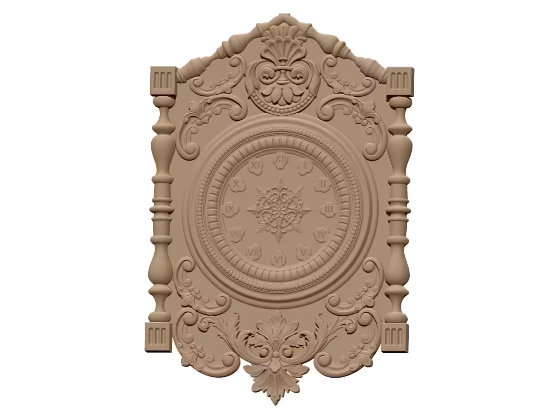3D Wall Clock Design OBJ file free download A000853
