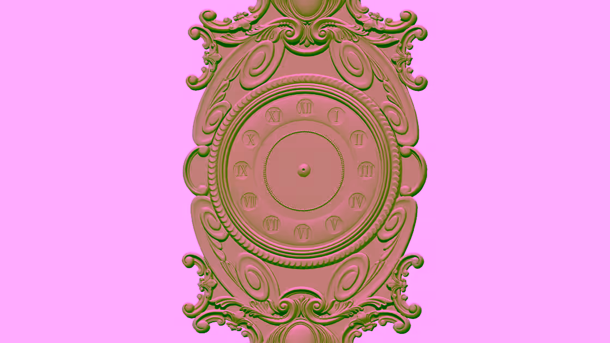3D Wall Clock Design OBJ file free download A000854