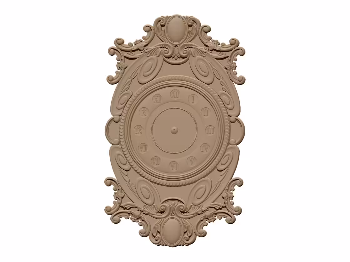 3D Wall Clock Design OBJ file free download A000854
