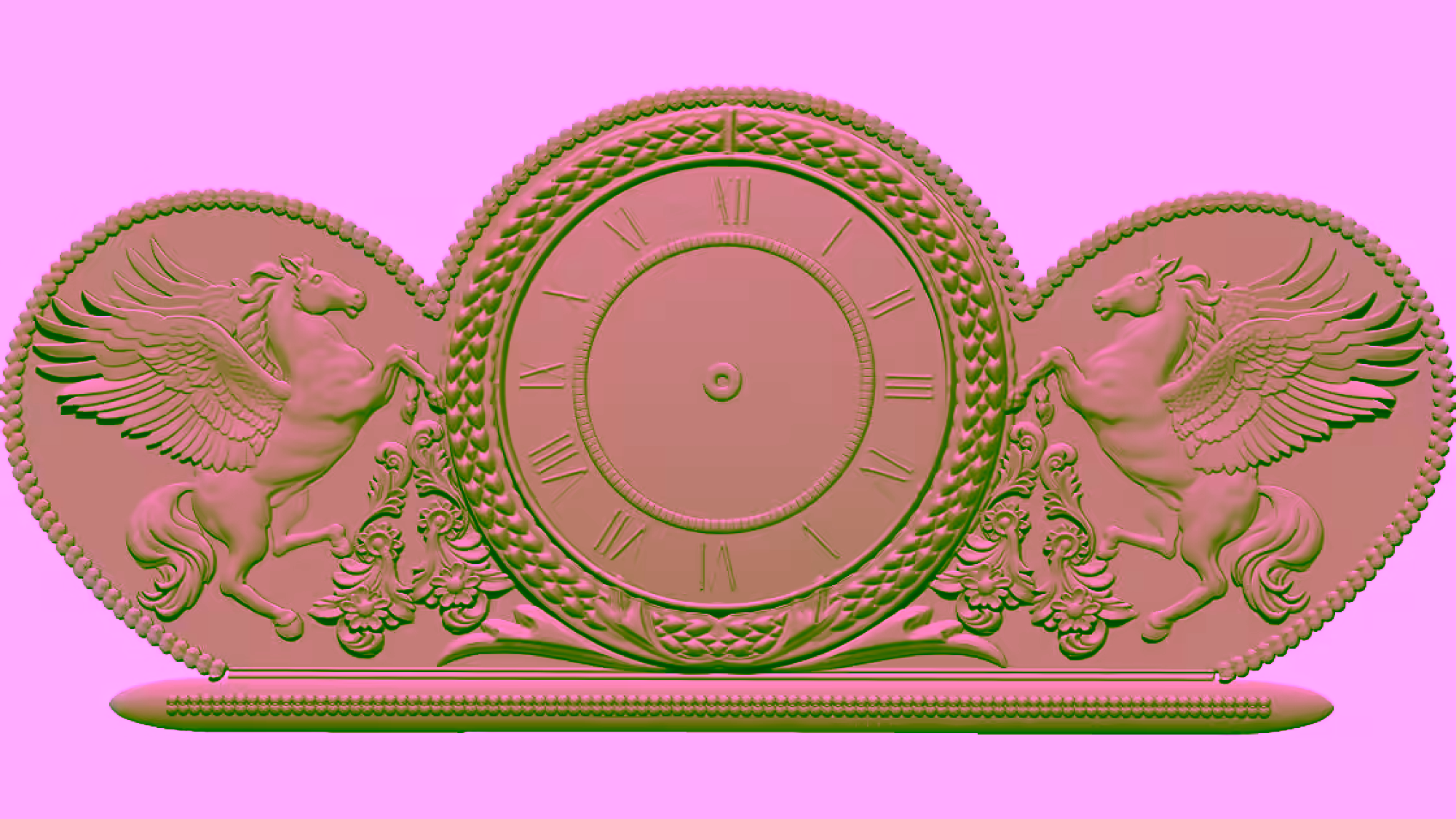 3D Wall Clock Design OBJ file free download A000855