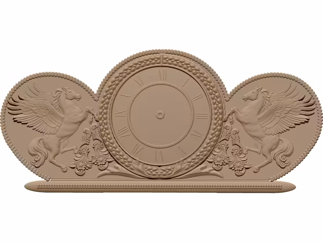 3D Wall Clock Design OBJ file free download A000855