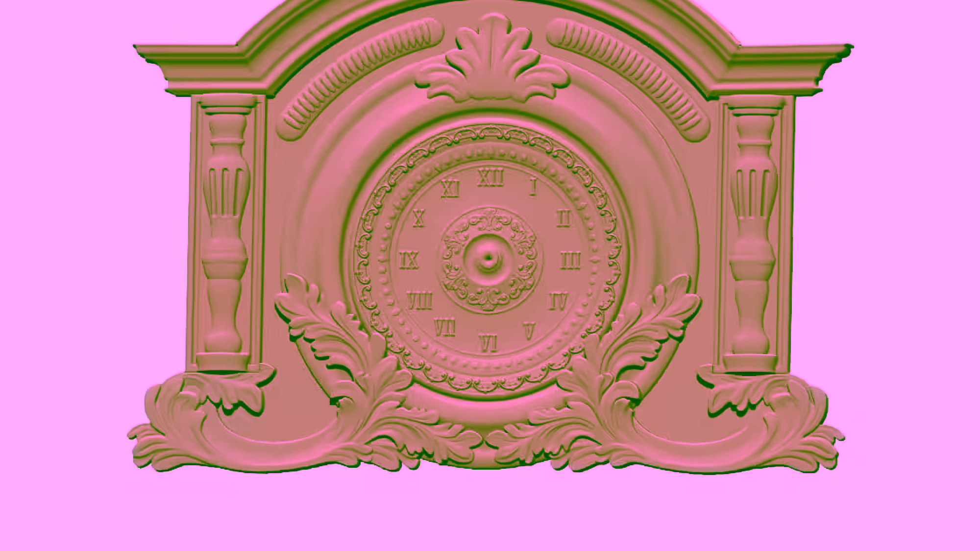 3D Wall Clock Design OBJ file free download A000856