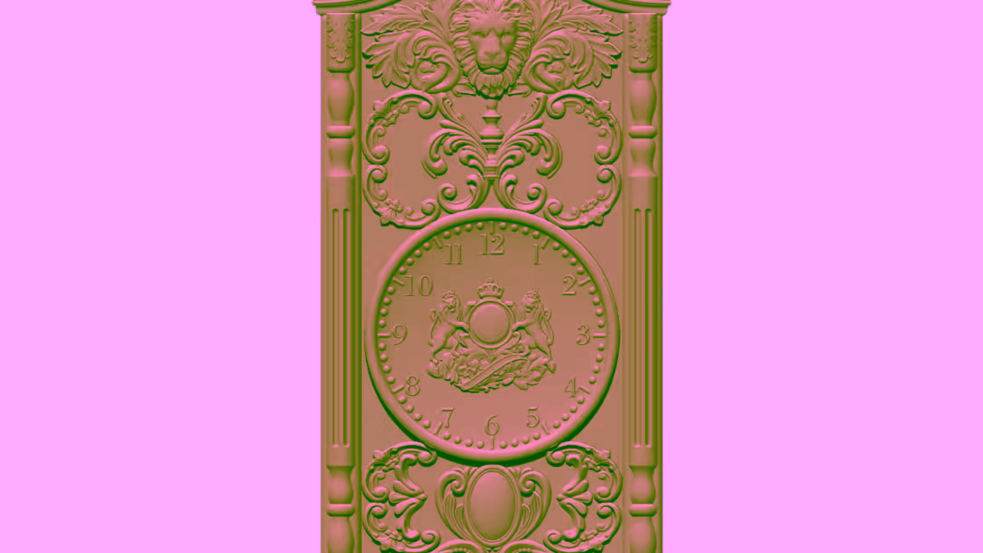 3D Wall Clock Design OBJ file free download A000857