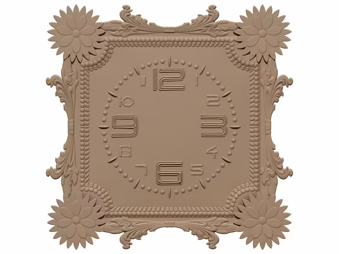 3D Wall Clock Design OBJ file free download A000858