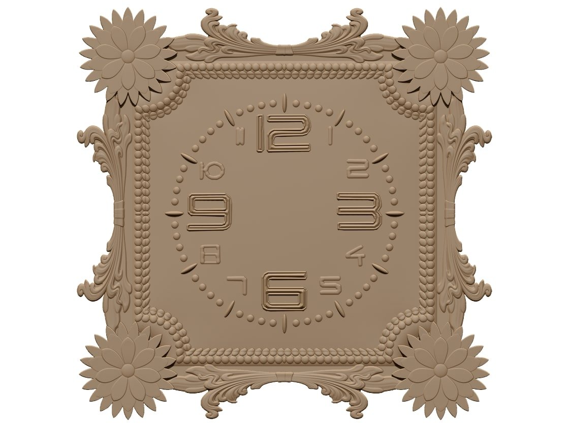 3D Wall Clock Design OBJ file free download A000858