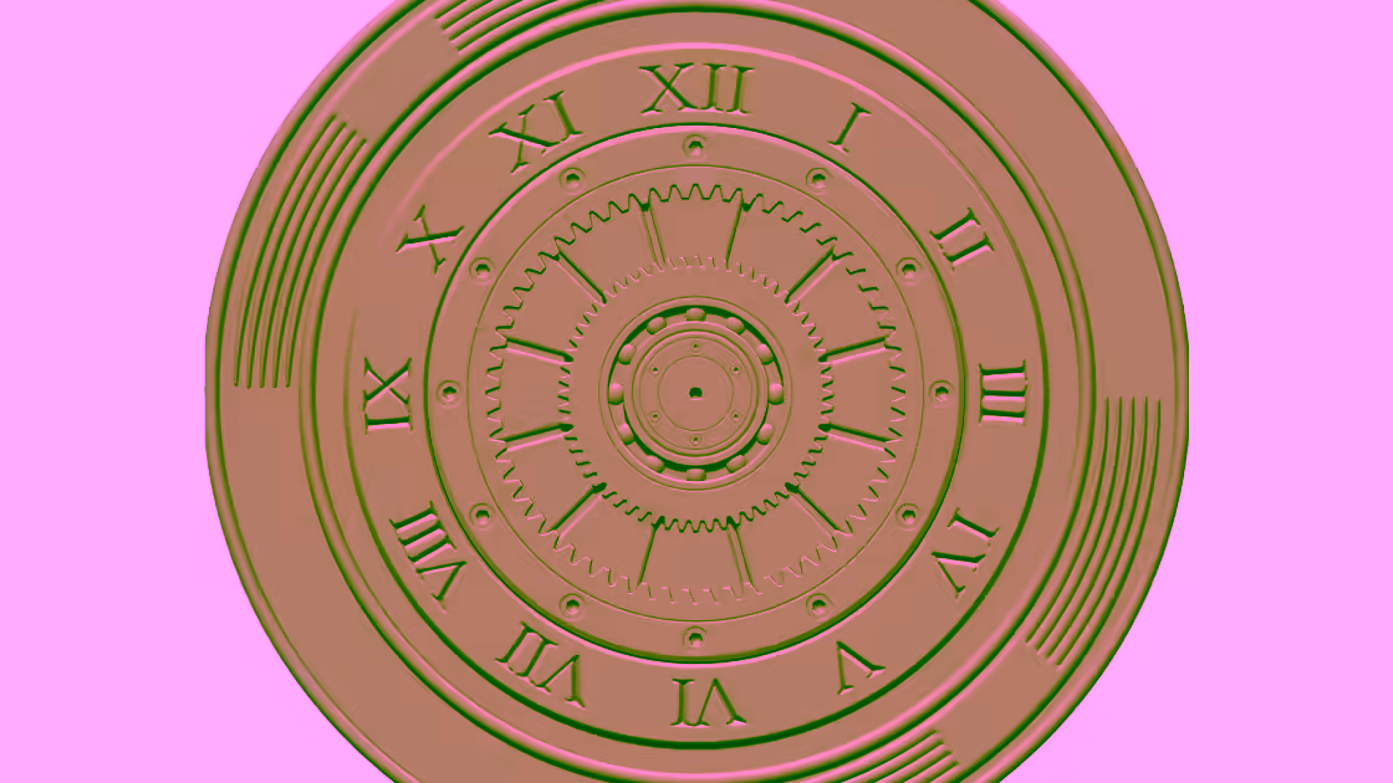 3D Wall Clock Design OBJ file free download A000859