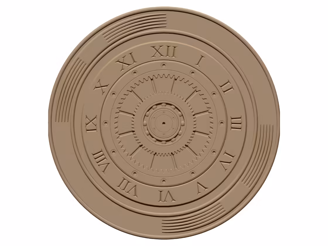3D Wall Clock Design OBJ file free download A000859