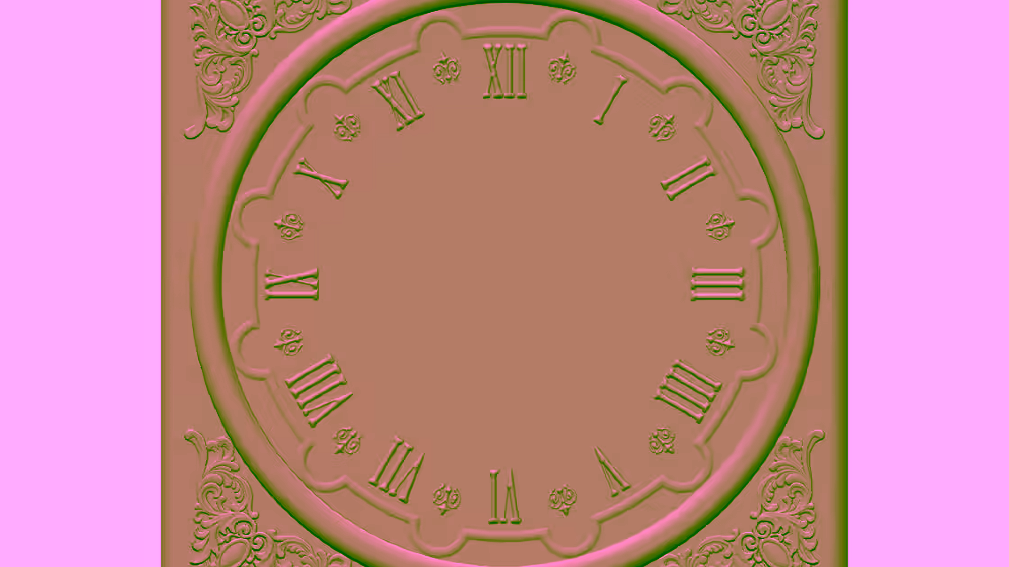 3D Wall Clock Design OBJ file free download A000861