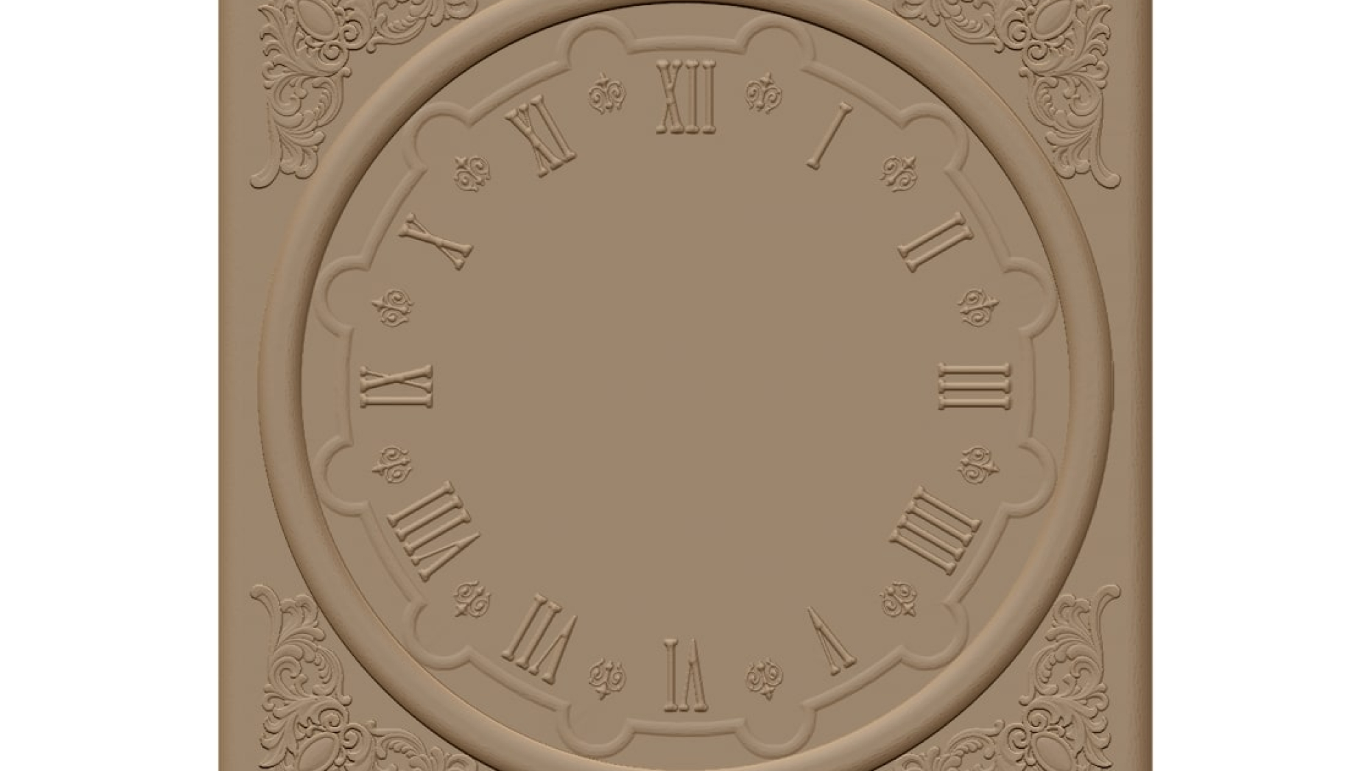 3D Wall Clock Design OBJ file free download A000861