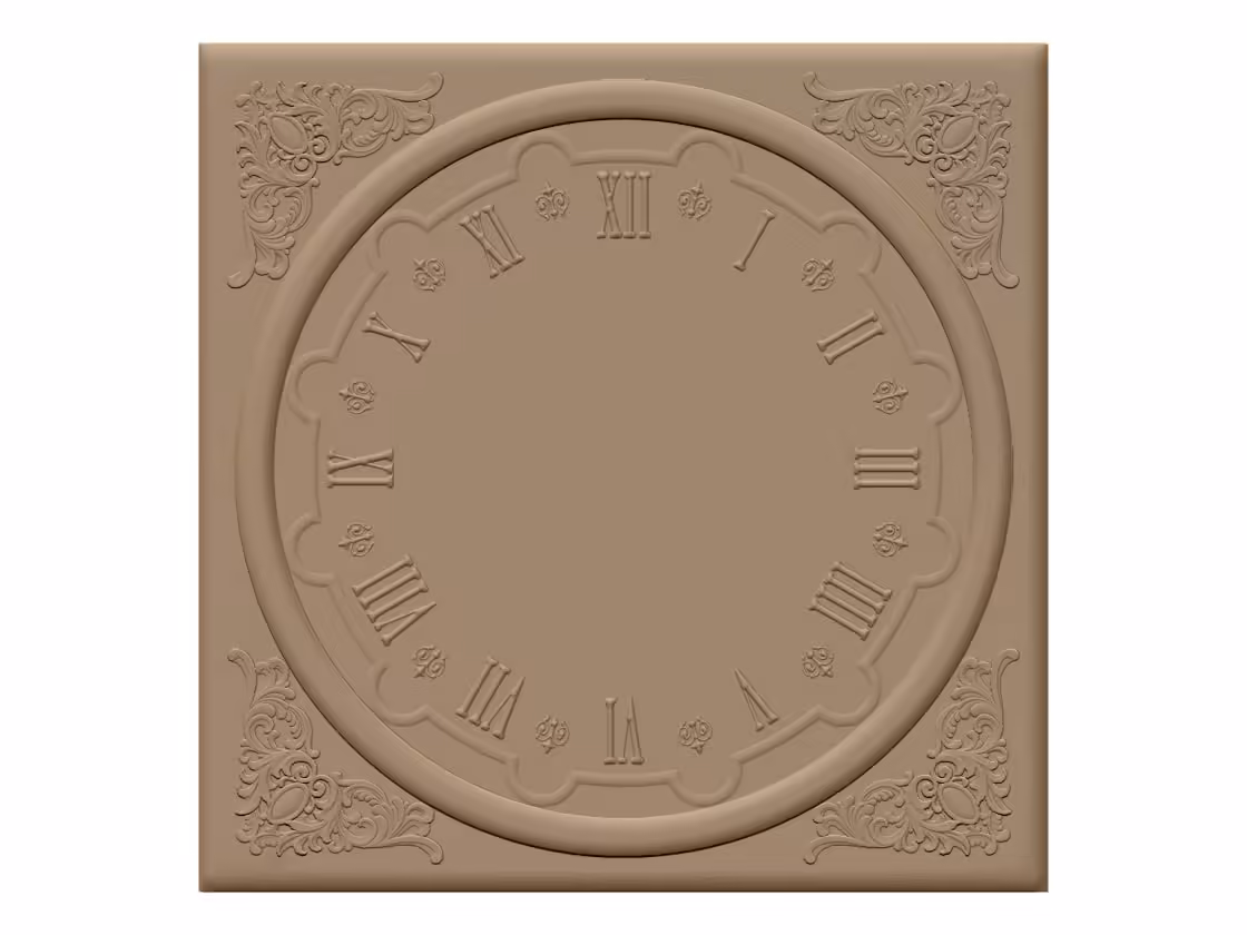 3D Wall Clock Design OBJ file free download A000861