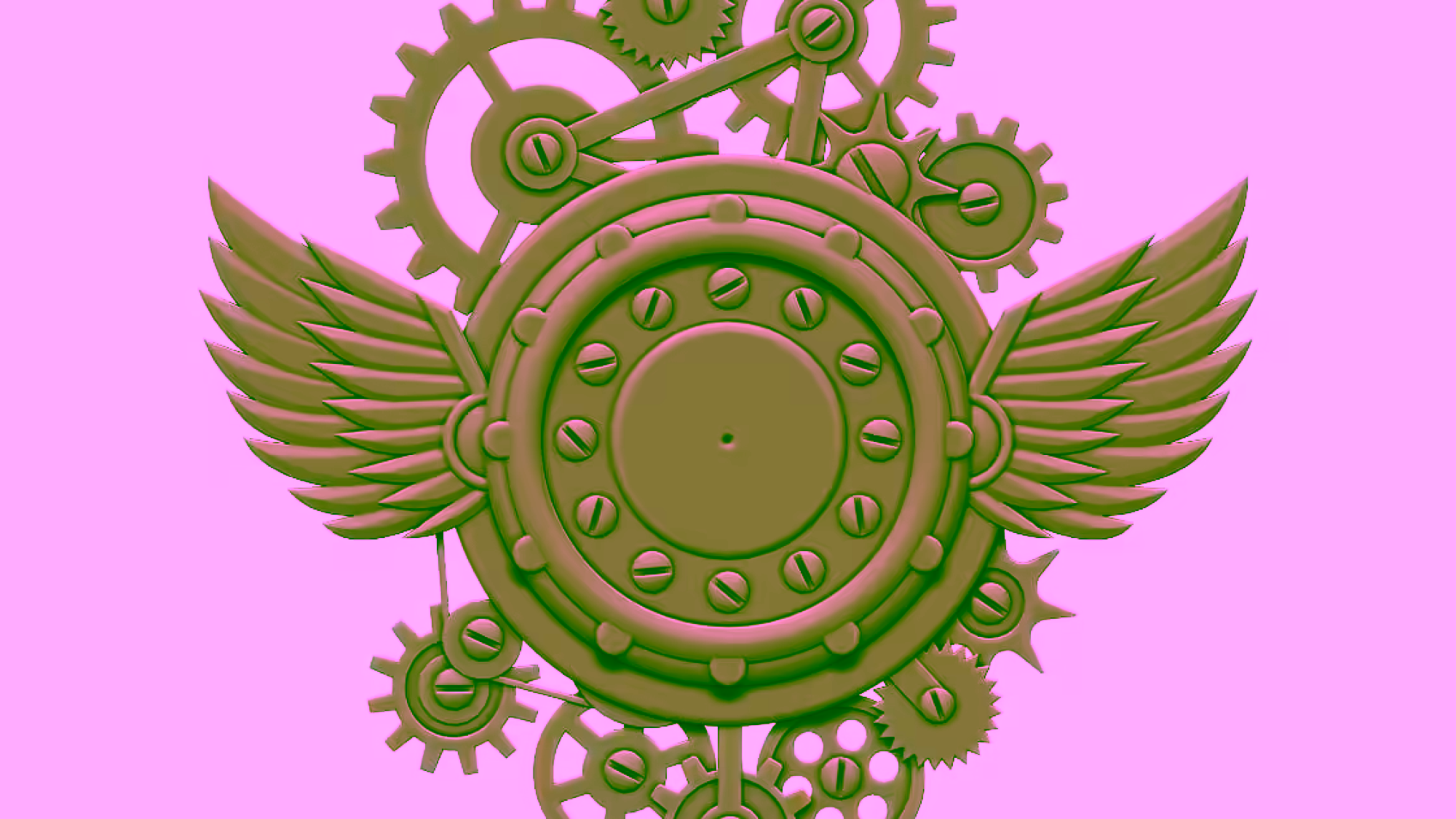 3D Wall Clock Design OBJ file free download A000863