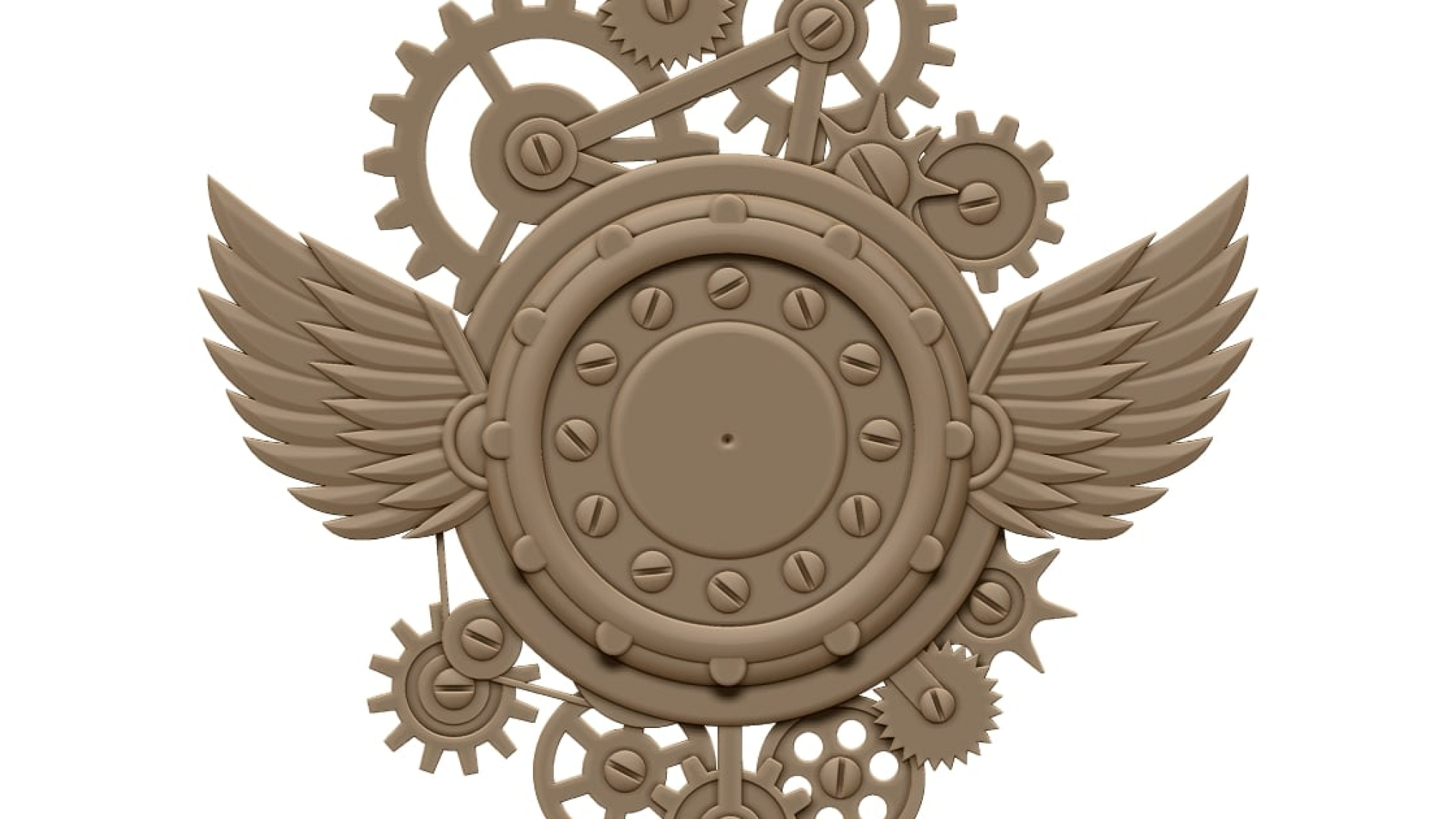3D Wall Clock Design OBJ file free download A000863