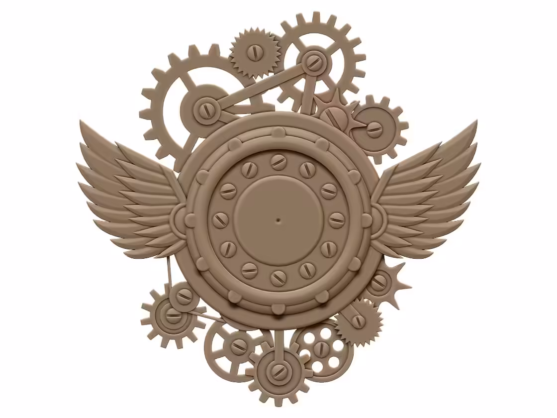 3D Wall Clock Design OBJ file free download A000863