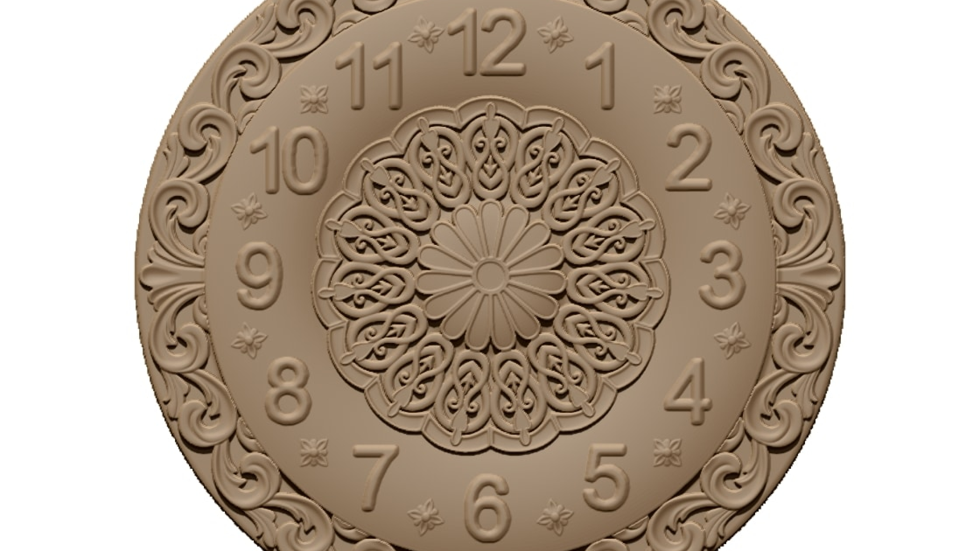 3D Wall Clock Design OBJ file free download A000864