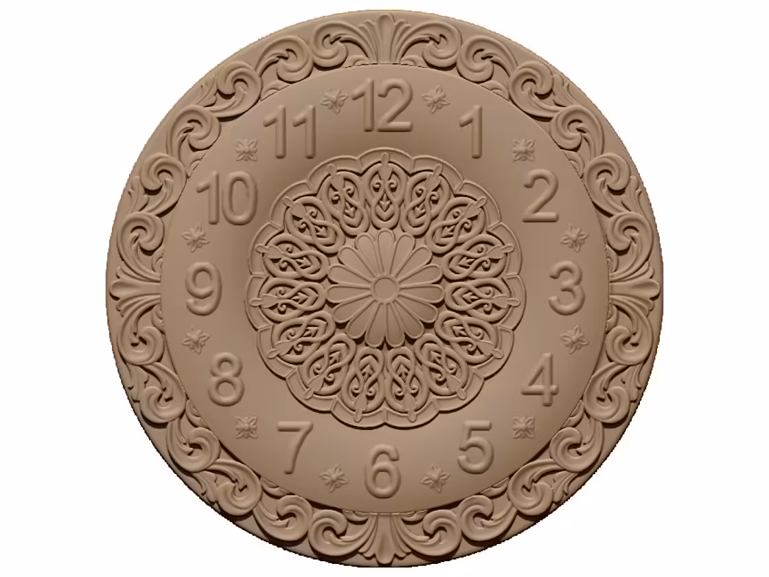 3D Wall Clock Design OBJ file free download A000864