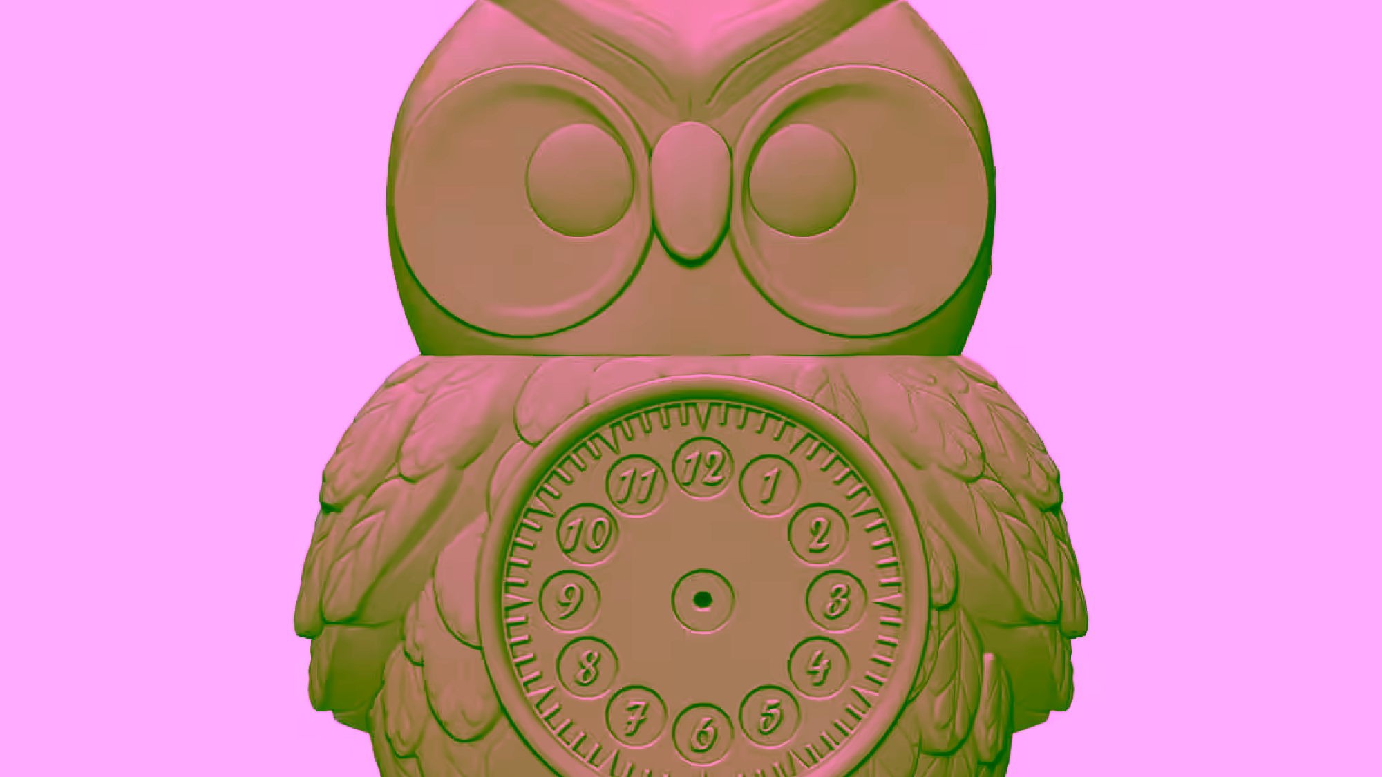 3D Wall Clock Design OBJ file free download A000865