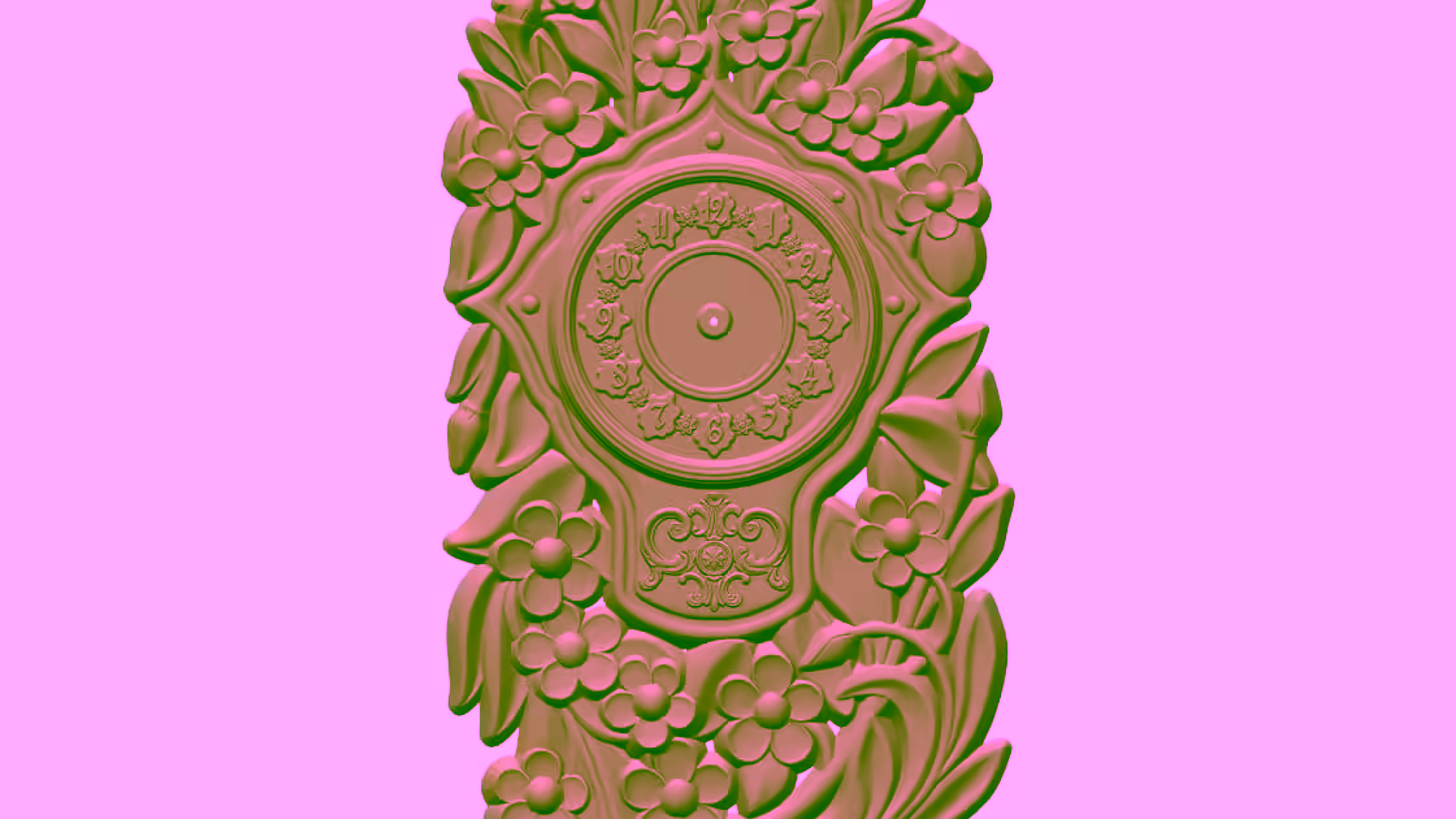 3D Wall Clock Design OBJ file free download A000866