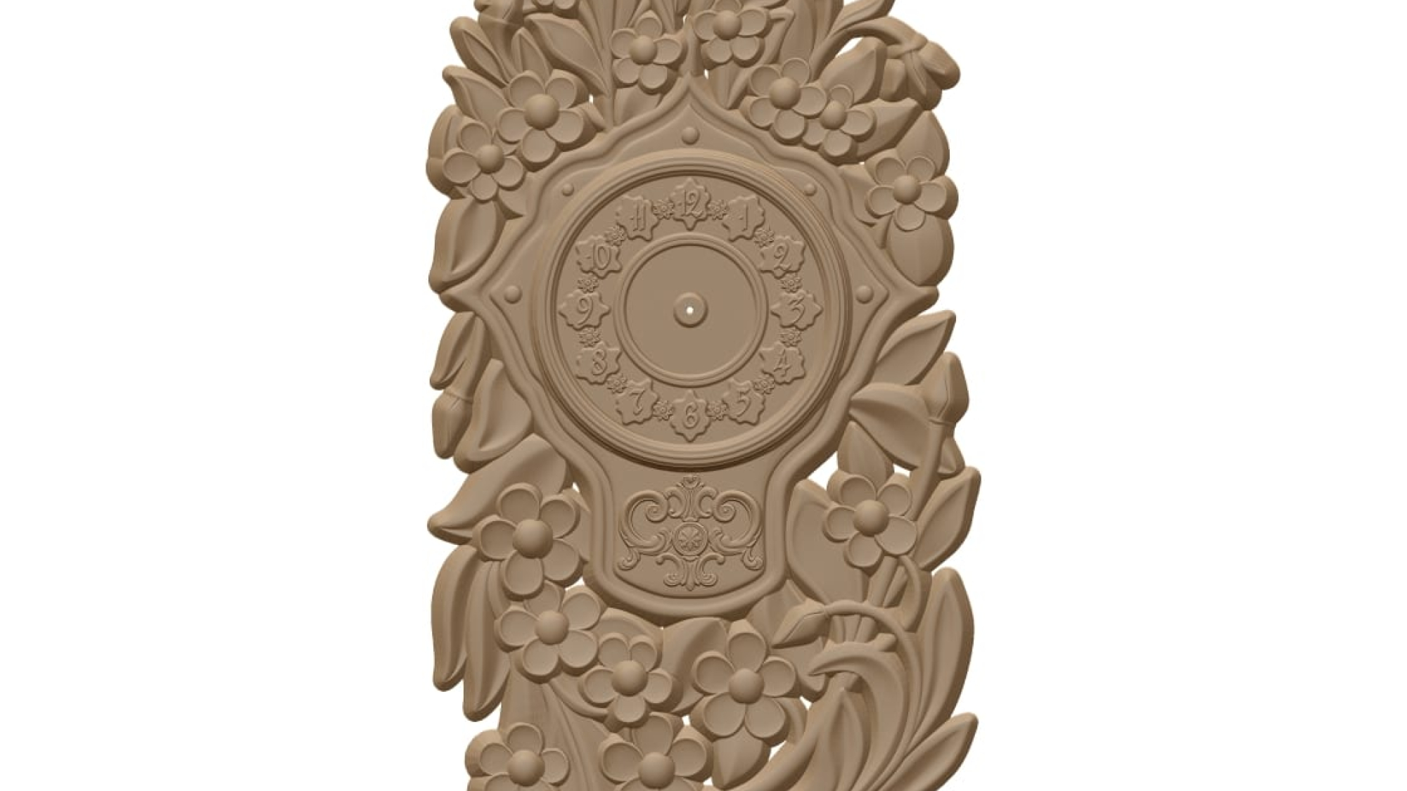 3D Wall Clock Design OBJ file free download A000866