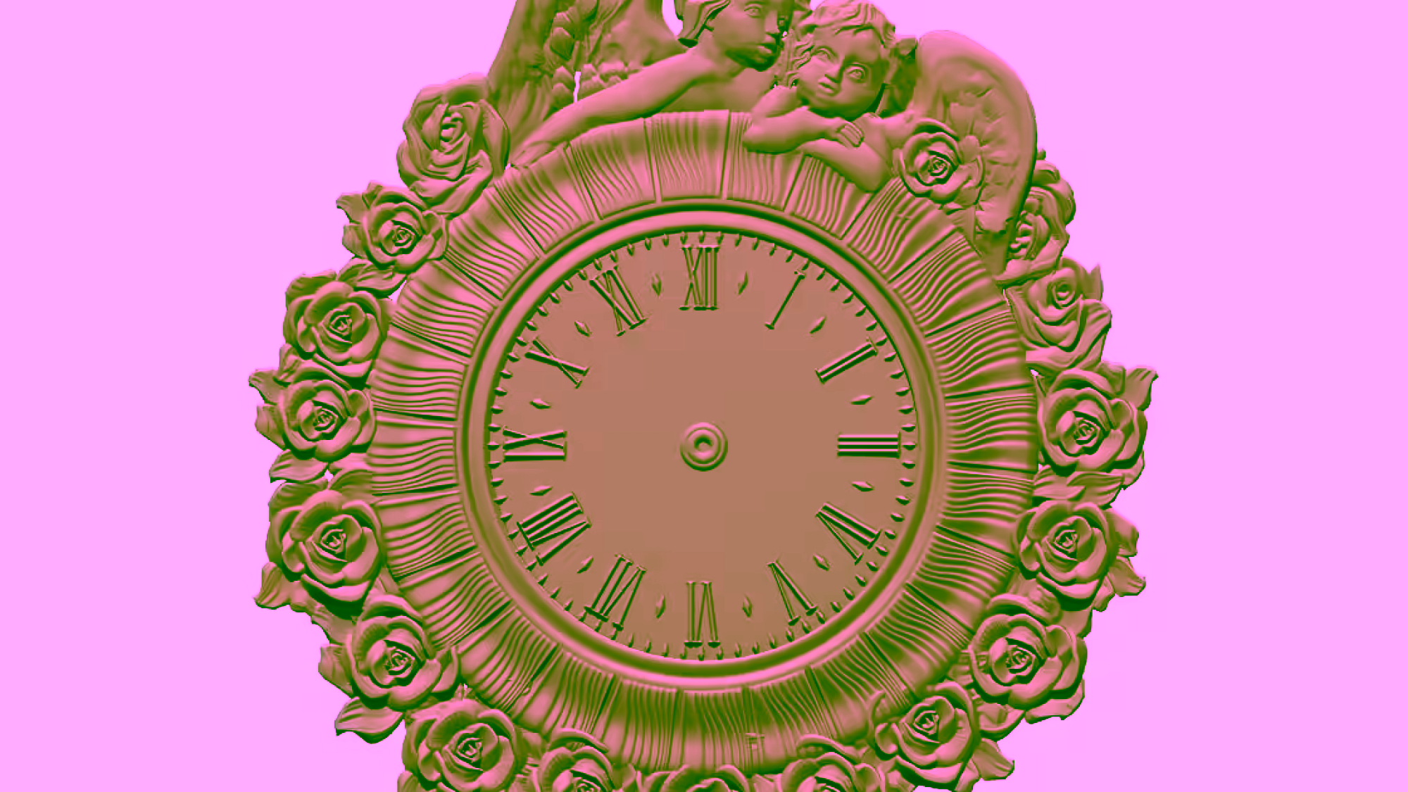 3D Wall Clock Design OBJ file free download A000867