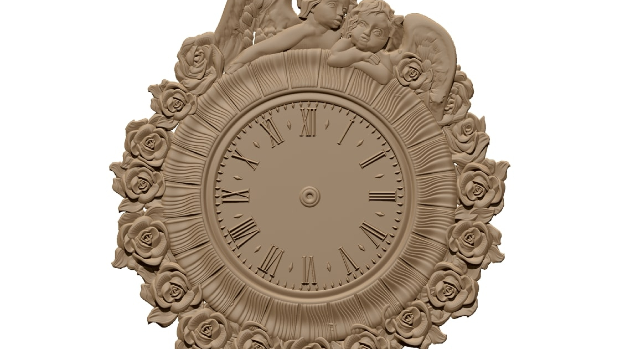 3D Wall Clock Design OBJ file free download A000867
