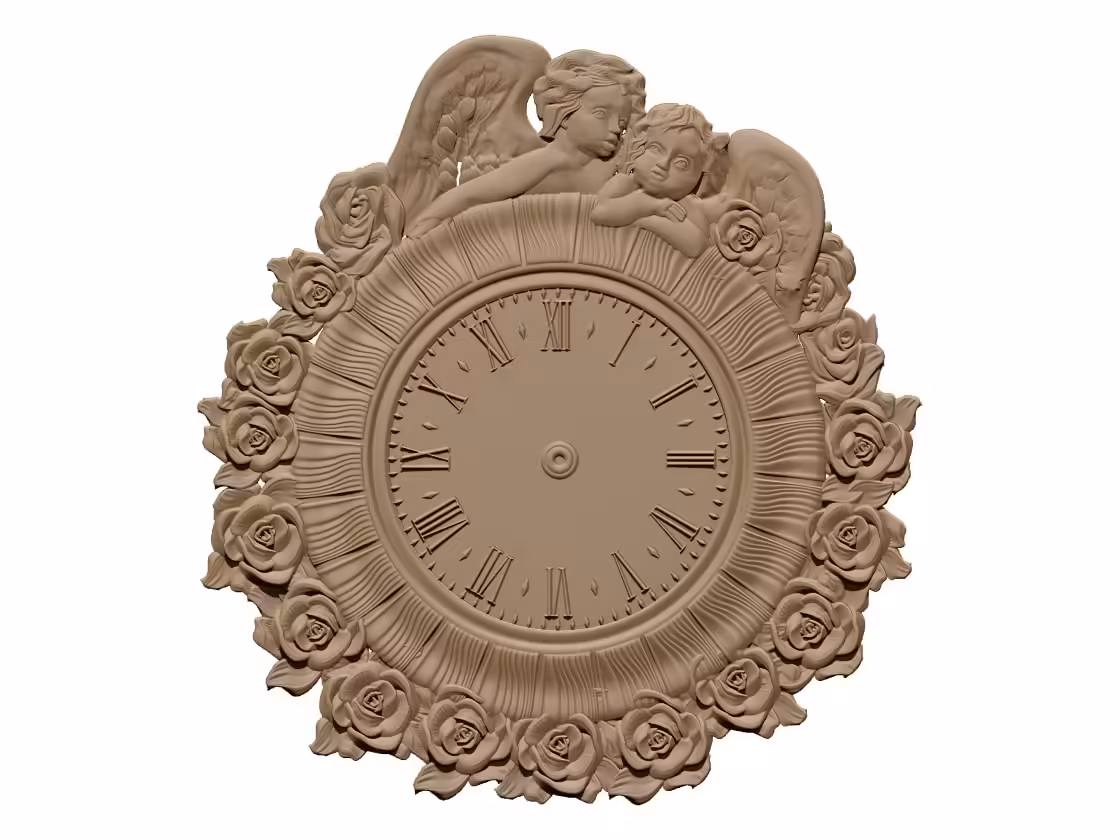 3D Wall Clock Design OBJ file free download A000867