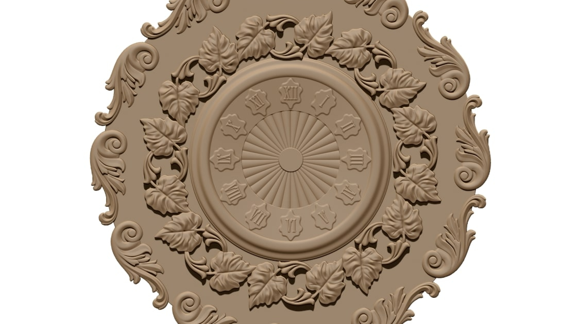 3D Wall Clock Design OBJ file free download A000868