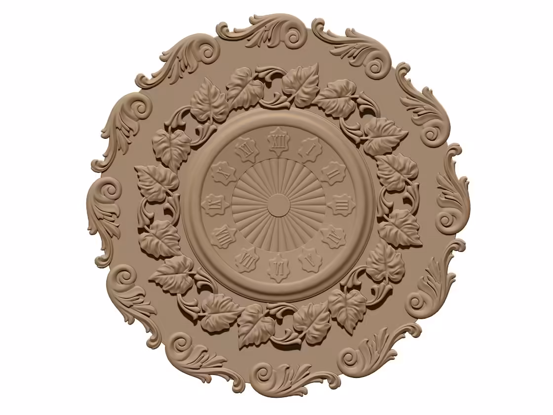 3D Wall Clock Design OBJ file free download A000868