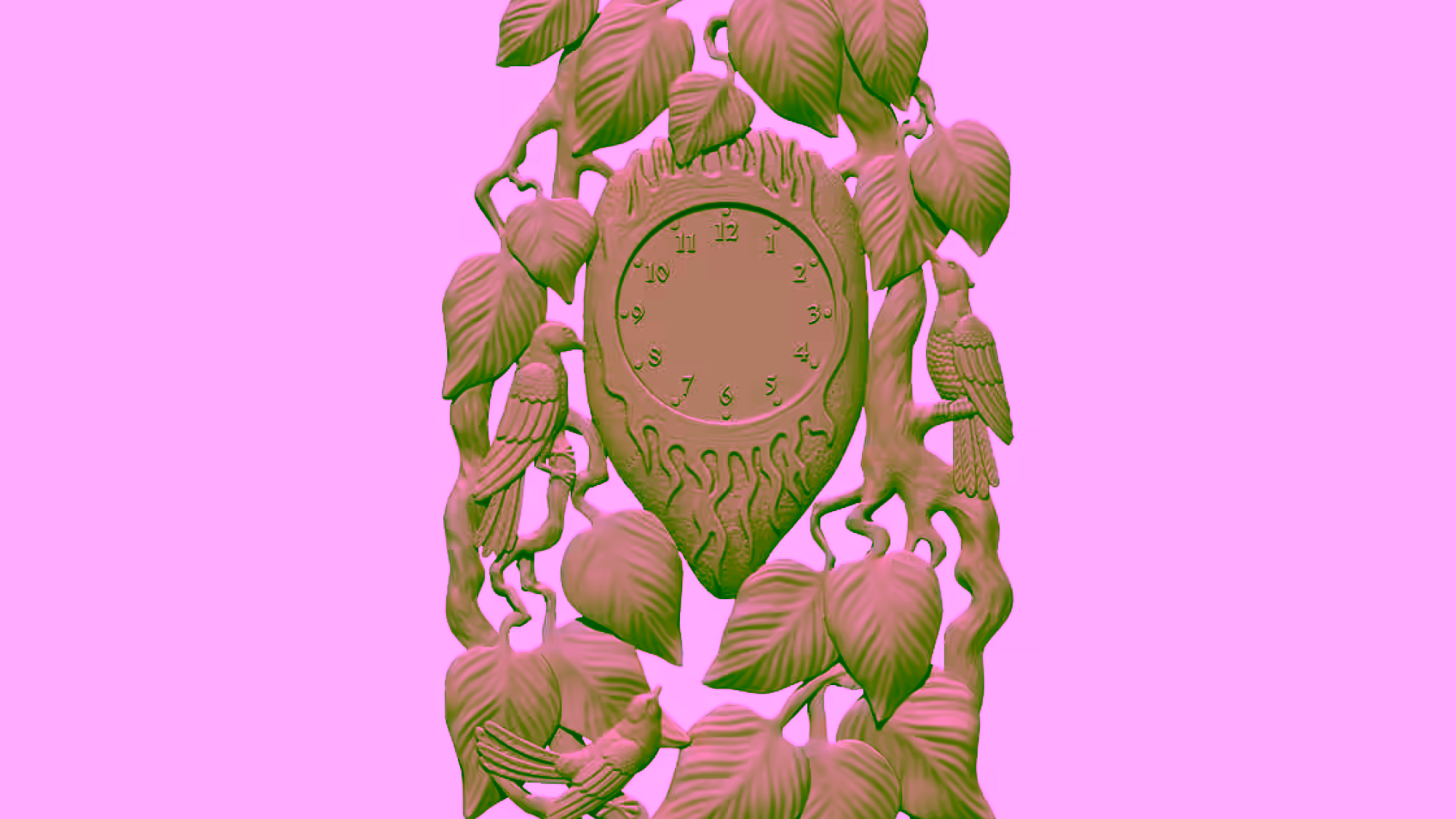 3D Wall Clock Design OBJ file free download A000869