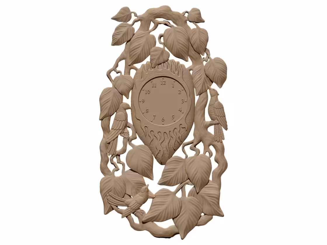 3D Wall Clock Design OBJ file free download A000869