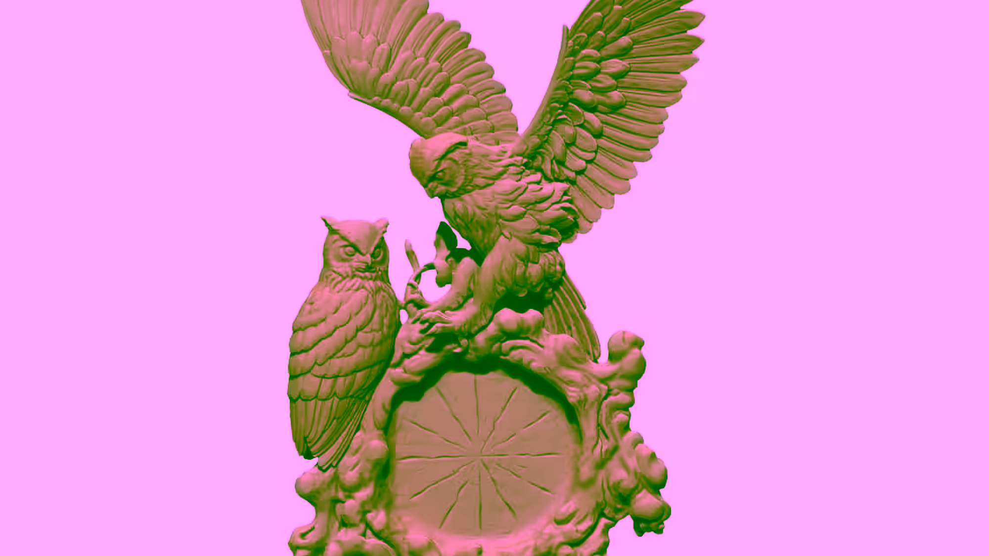3D Wall Clock Design OBJ file free download A000870