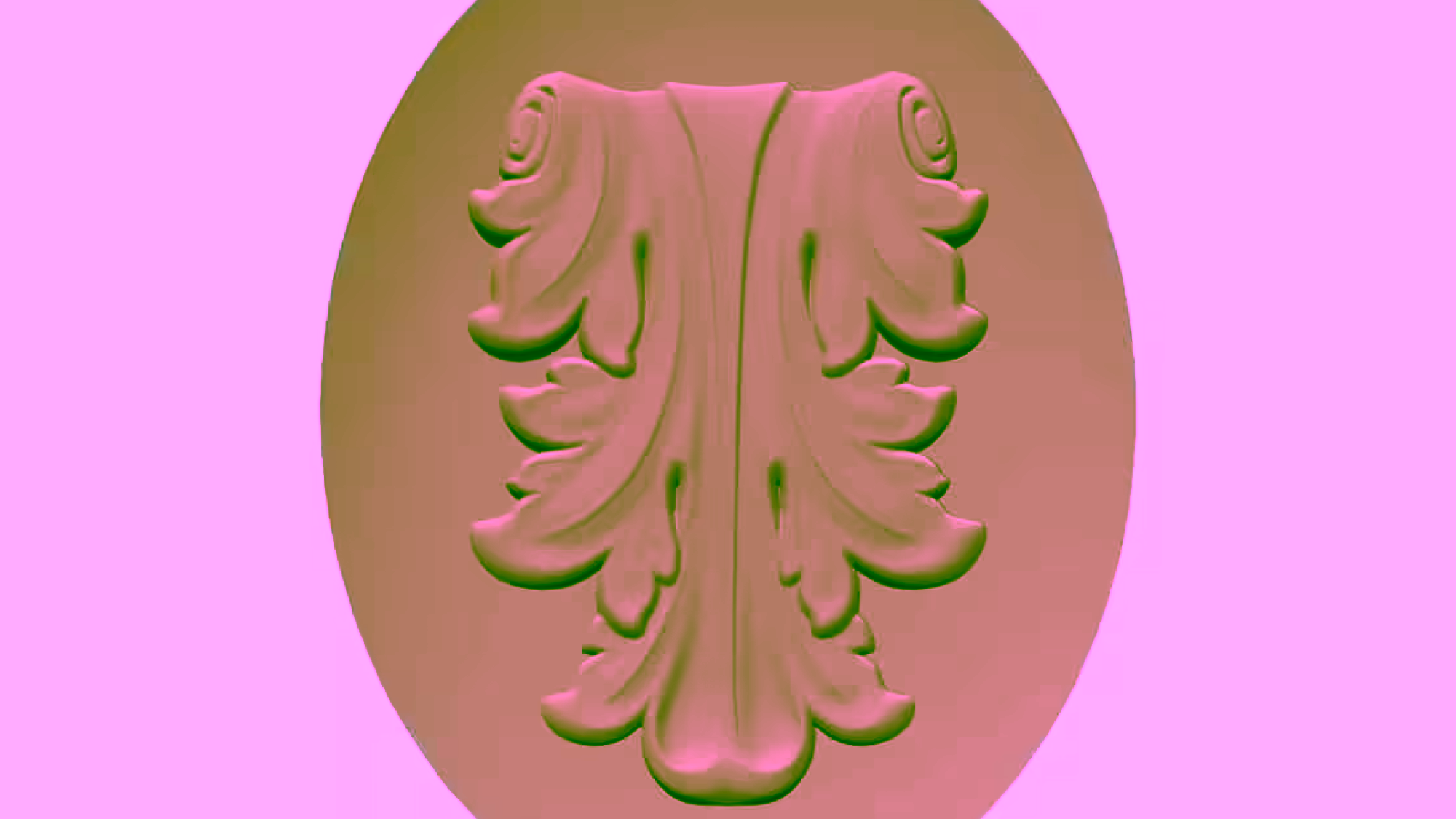 3D Wood Carving Design OBJ file free download A000871