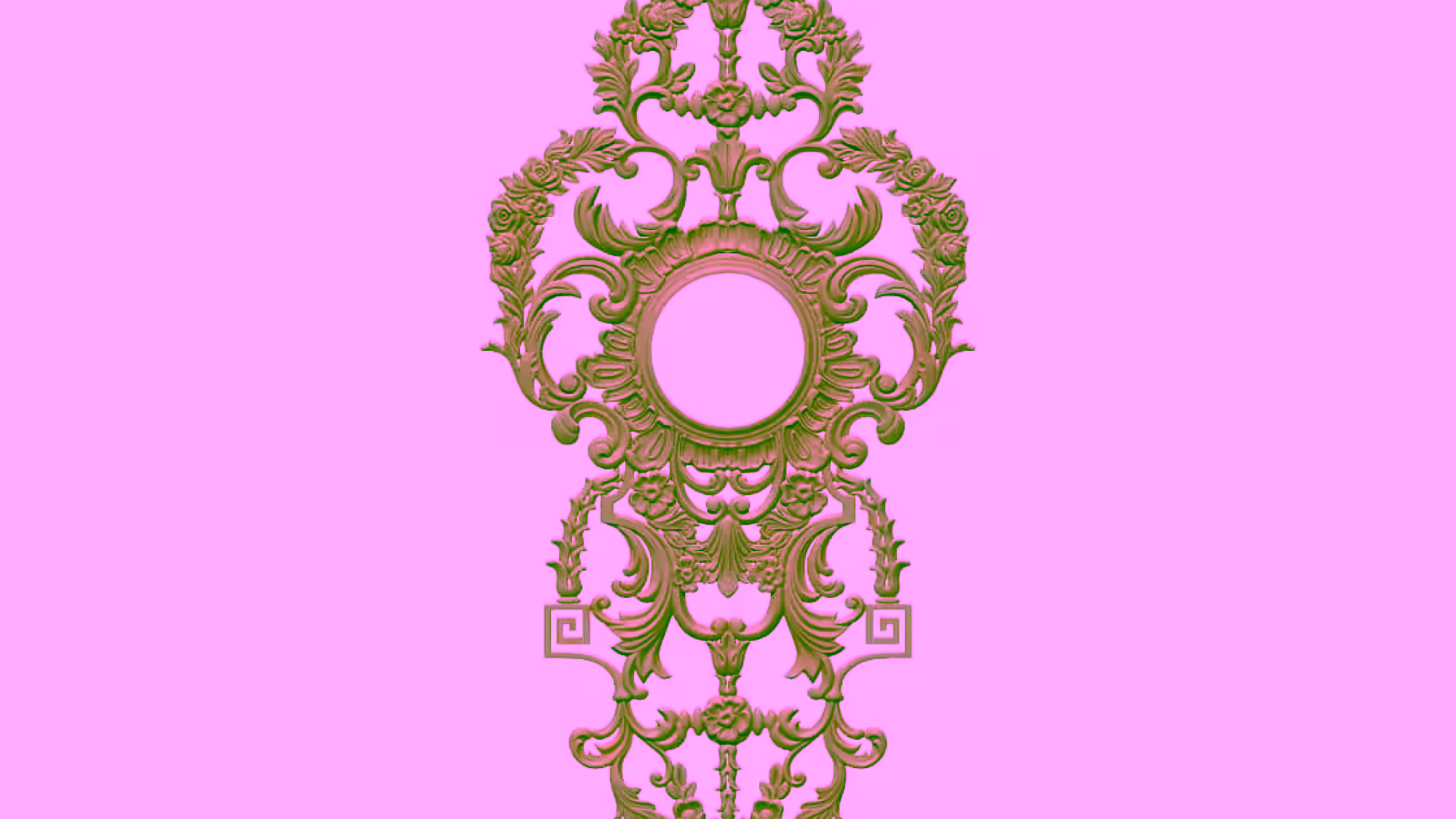 CNC Mirror Frame Design OBJ file free download A000881