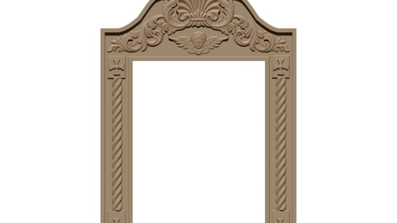 CNC Mirror Frame Design OBJ file free download A000896