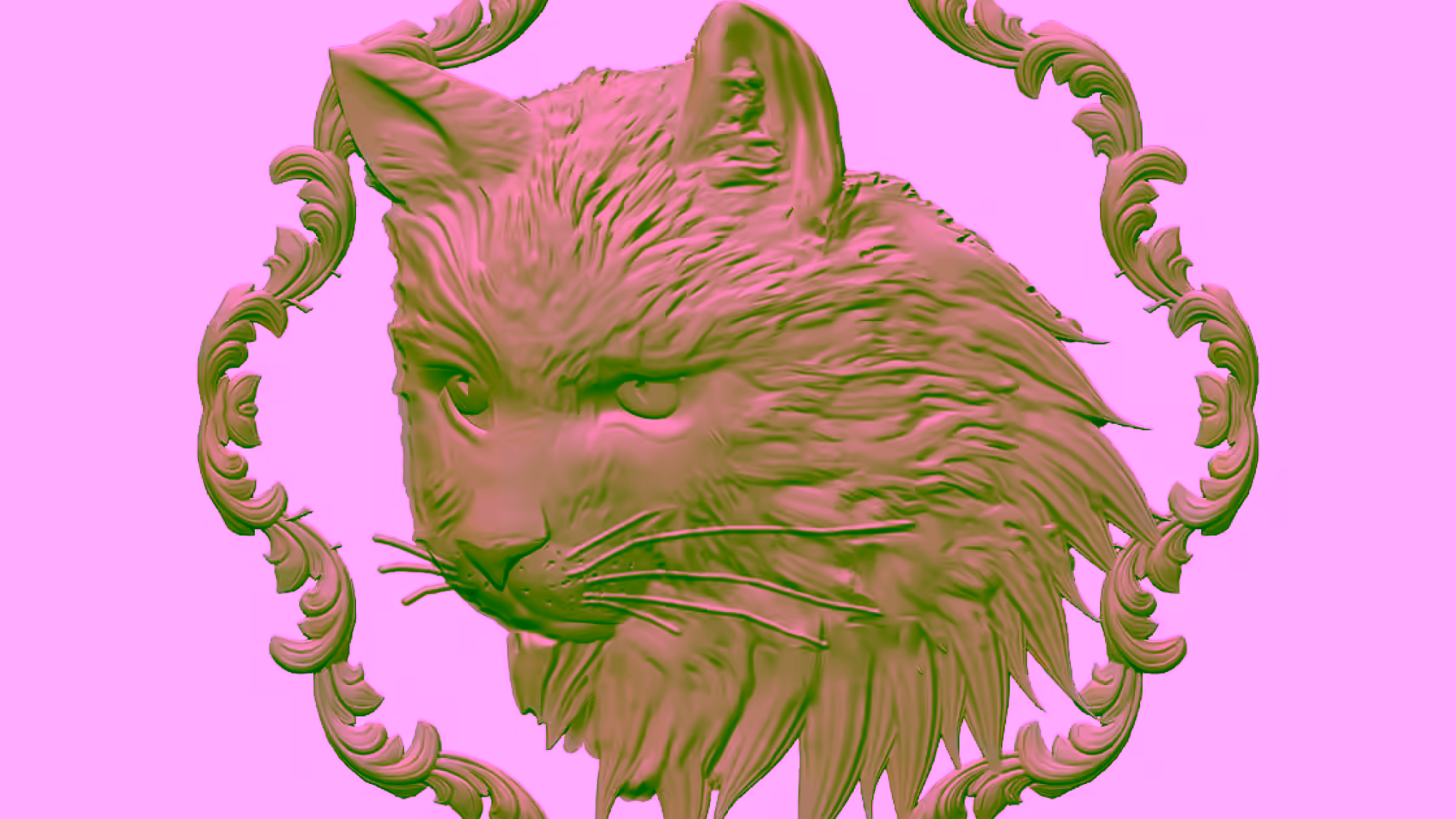 Cat Design OBJ file free download A000899