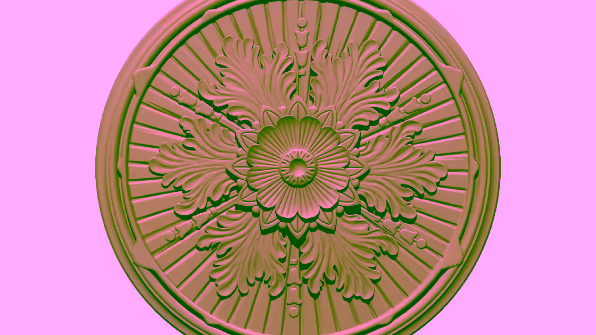 Circle pattern Design OBJ file free download A000891