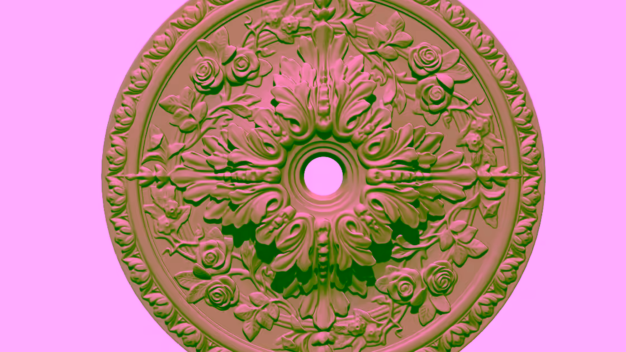 Decoration ceiling Design OBJ file free download A000894