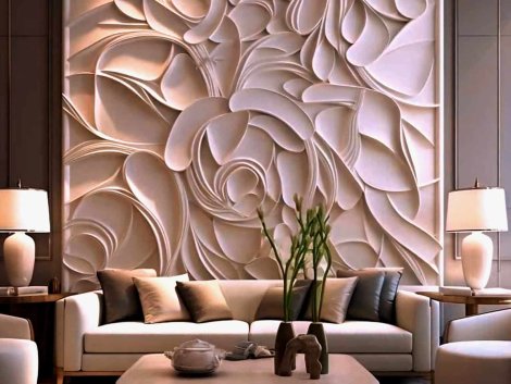 Elegant 3D Wall Panel Design for CNC Router Carving