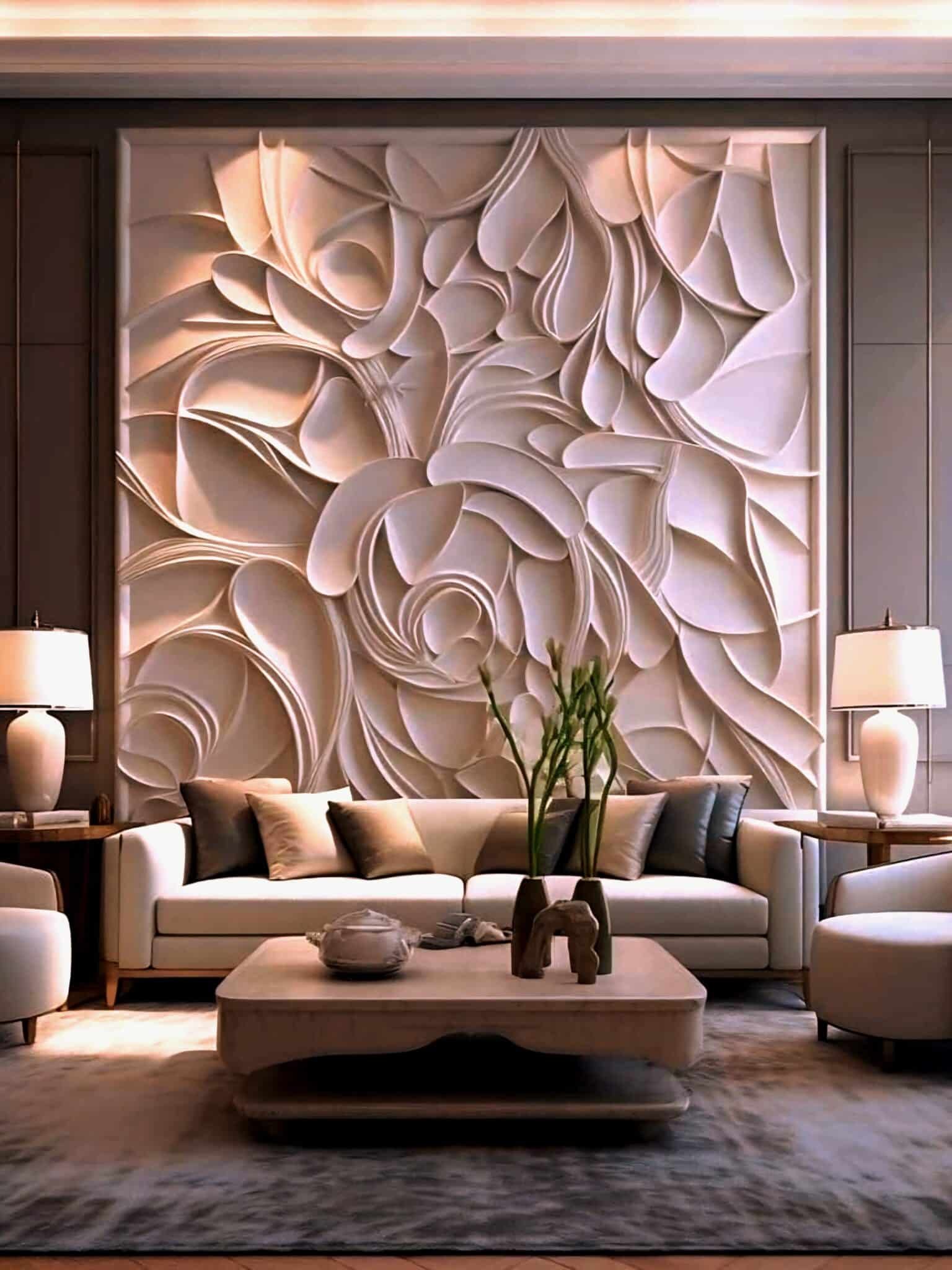 Elegant 3D Wall Panel Design for CNC Router Carving