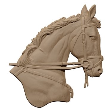 Horse Head Bust Design OBJ file free download A000882