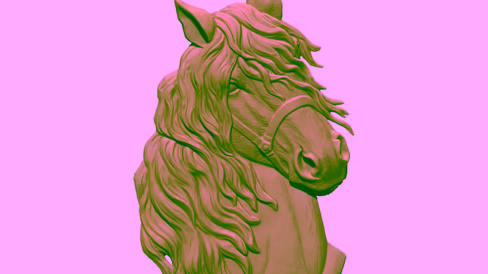 Horse Head Design OBJ file free download A000883