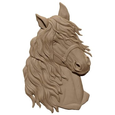 Horse Head Design OBJ file free download A000883