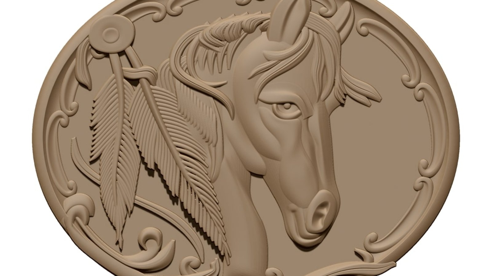 Horse Head Design OBJ file free download A000897