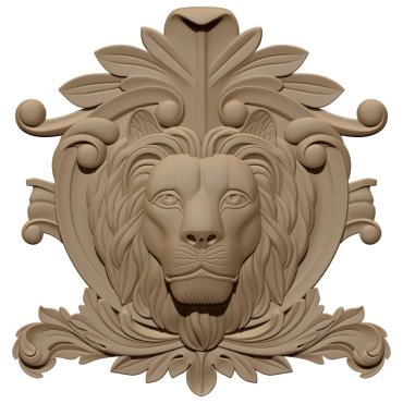 Lion Face Design OBJ file free download A000884