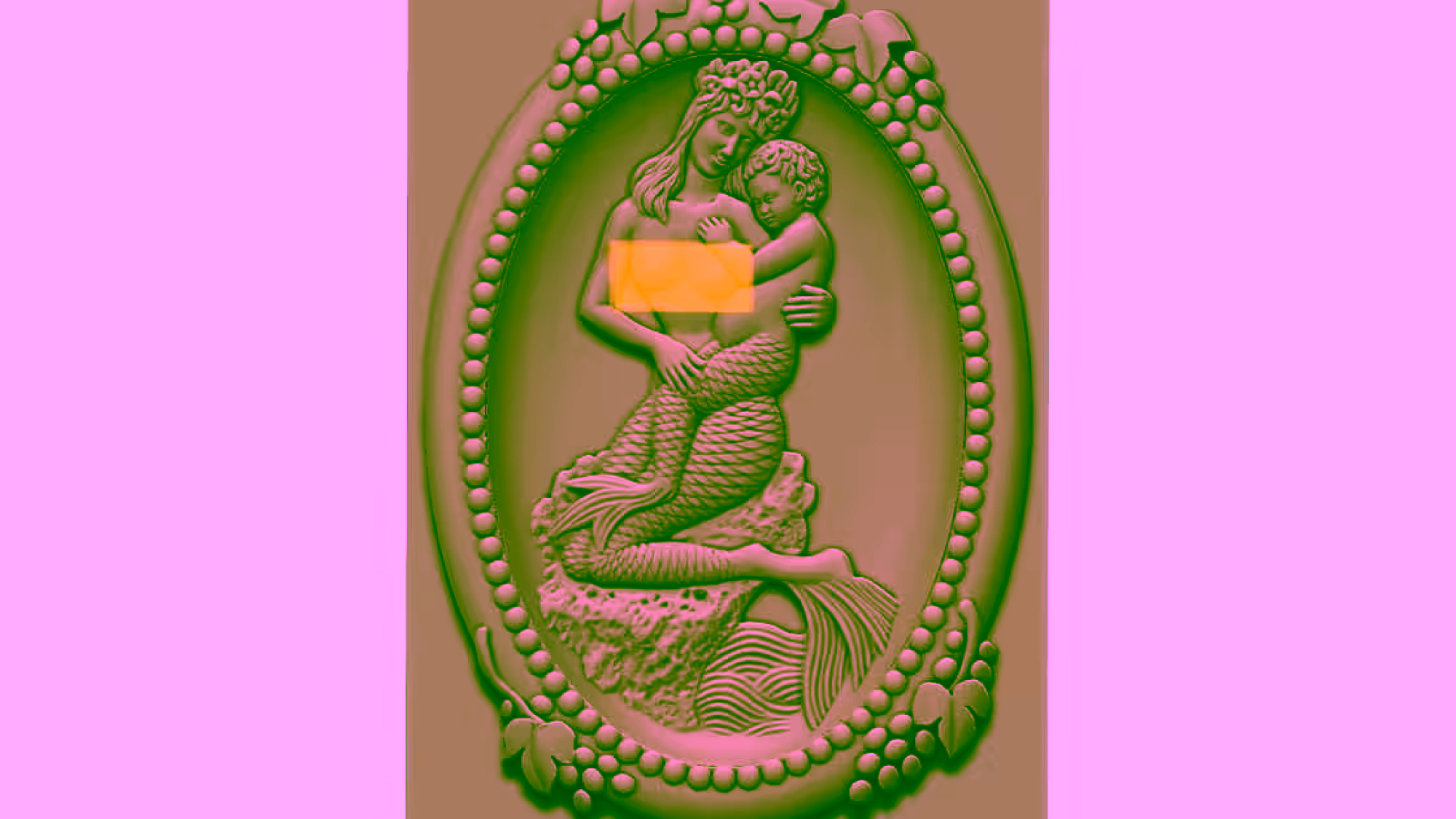 Mermaid CNC 3d model OBJ file free download A000880