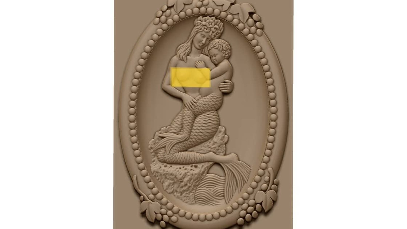 Mermaid CNC 3d model OBJ file free download A000880