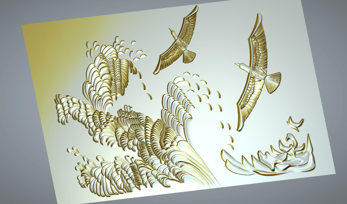 3D Wall Panel Design - Relief File for CNC Carving - Image 3