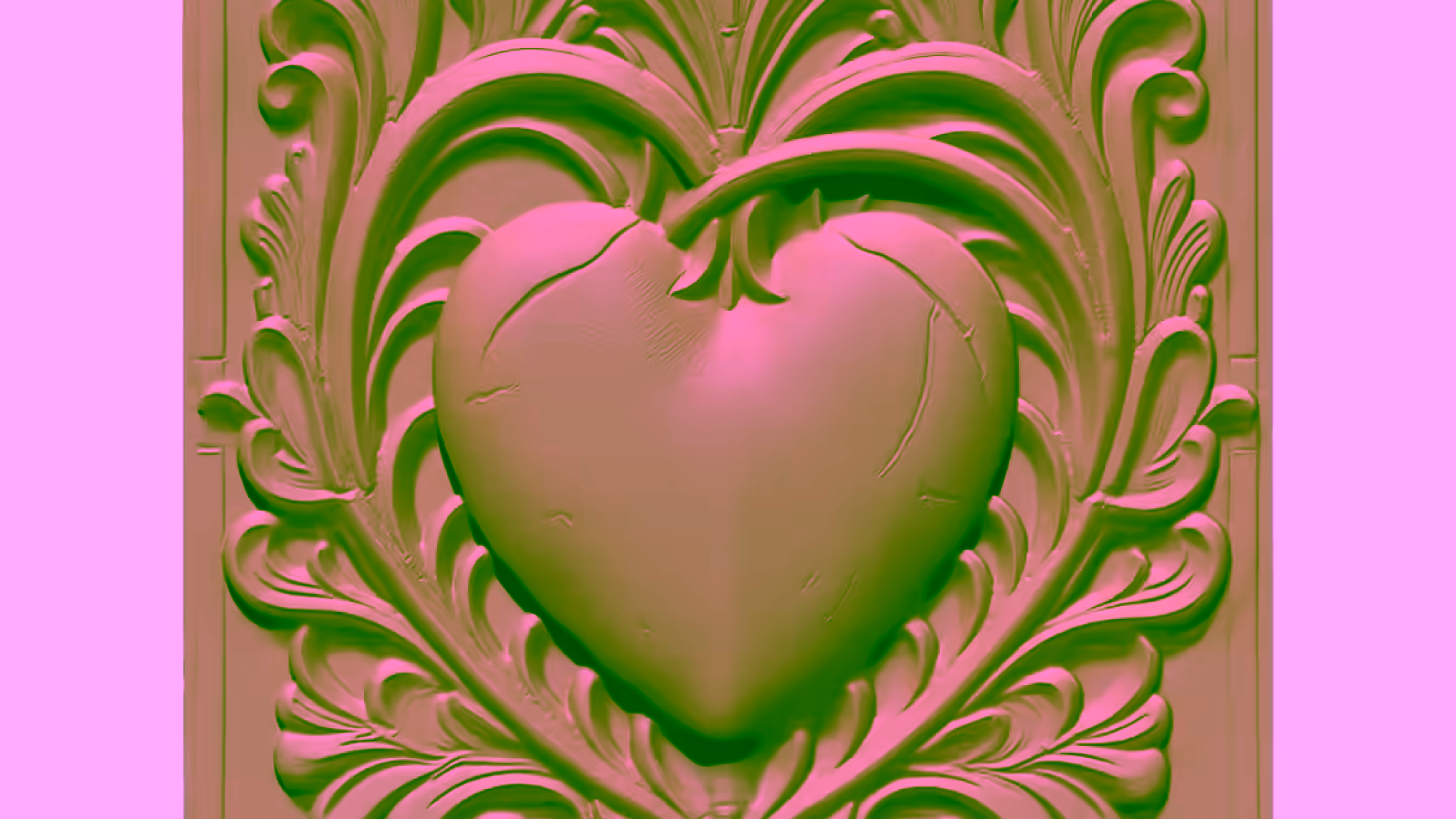Heart shape Design STL file free download A000923