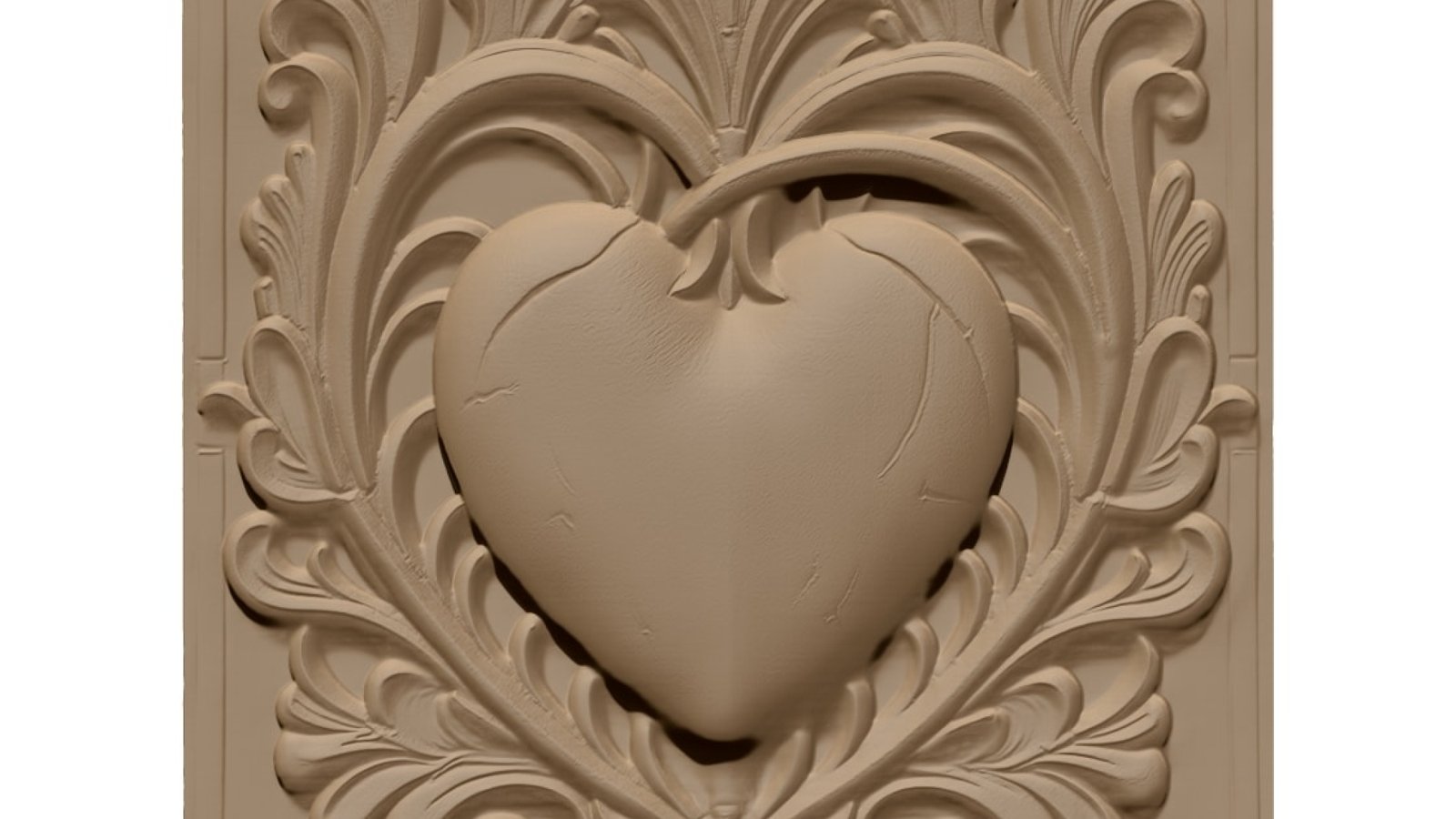 Heart shape Design STL file free download A000923